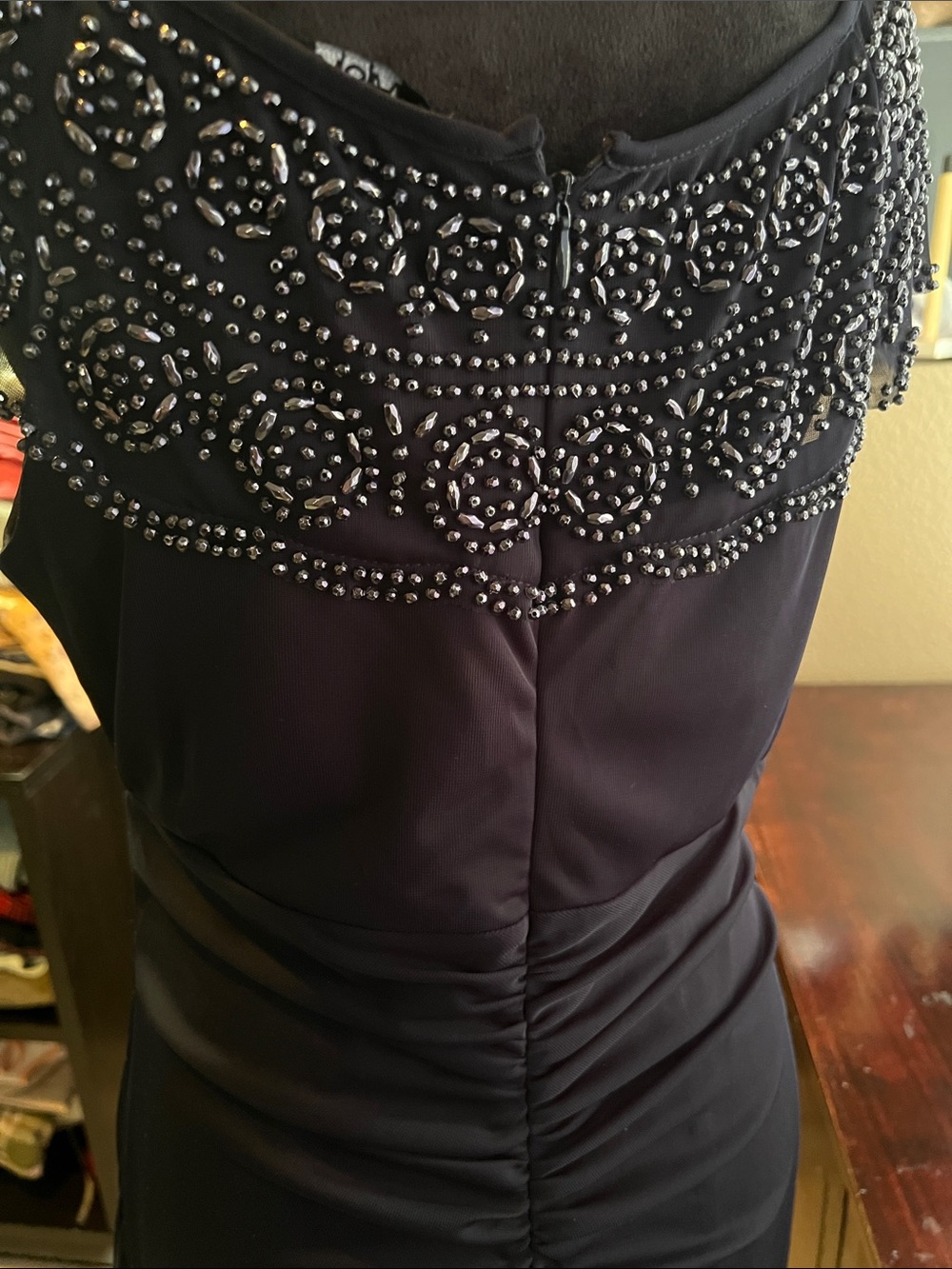 MSK Black Beaded Yoke Maxi Dress - Picture 3 of 4